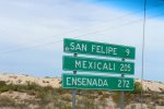 San Felipe Freeway road sign